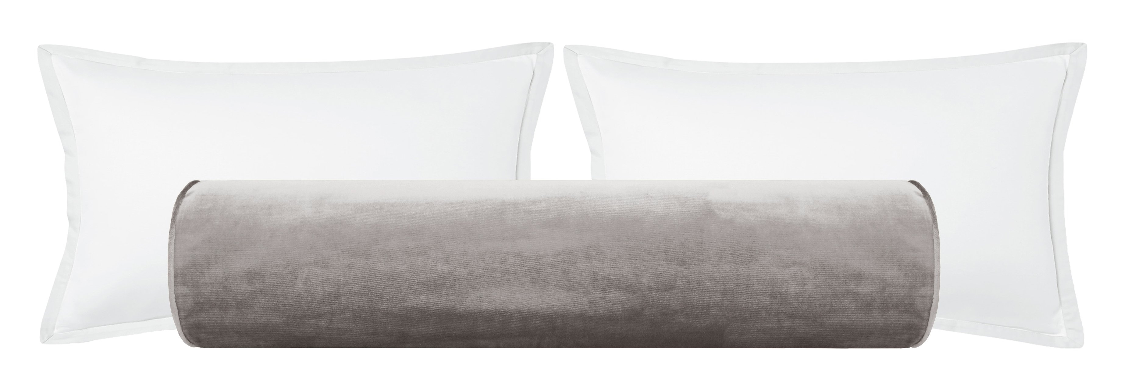 THE BOLSTER :: FAUX SILK VELVET // CHROME - TWIN XL // 9" X 30" - Image 0