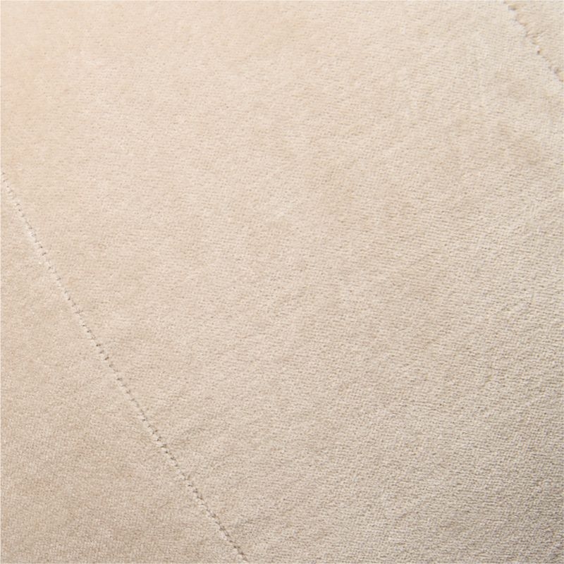 Terre Light Taupe Velvet Sphere Throw Pillow 12" - Image 1