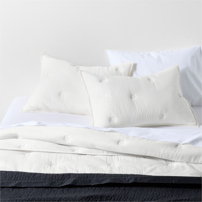 Organic Cotton Voile Pampas Ivory King Bed Pillow Sham - Image 0