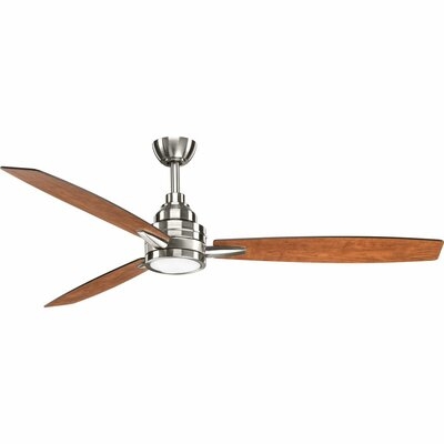 60" Troy 3 Blade LED Ceiling Fan with Remote, Light Kit Included - Image 0