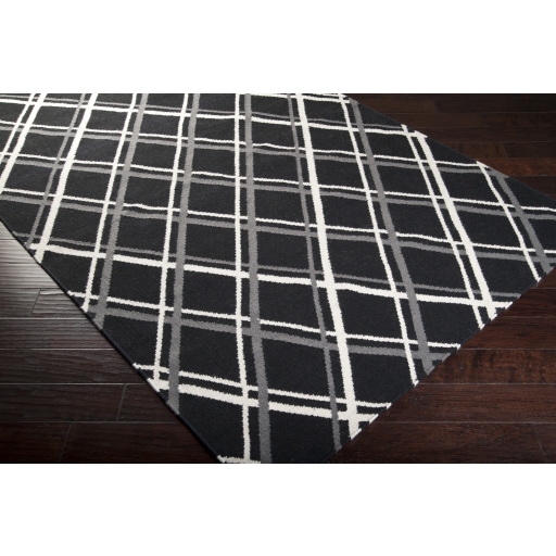 Frontier Black Indoor 8' x 11' Handmade Rug - Image 1