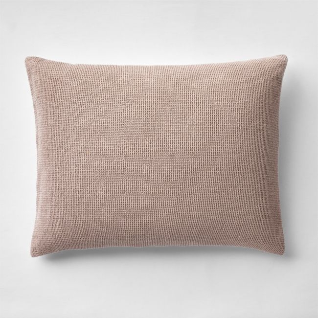 Scoop Classic Mauve Waffle Weave Organic Cotton Kids Pillow Sham - Image 0