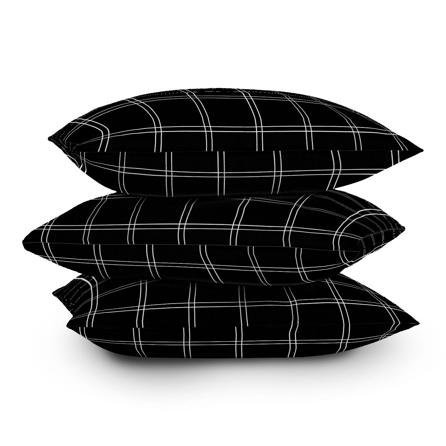 Minimal Check by Kelly Haines - Outdoor Throw Pillow 20" x 20" - Image 1