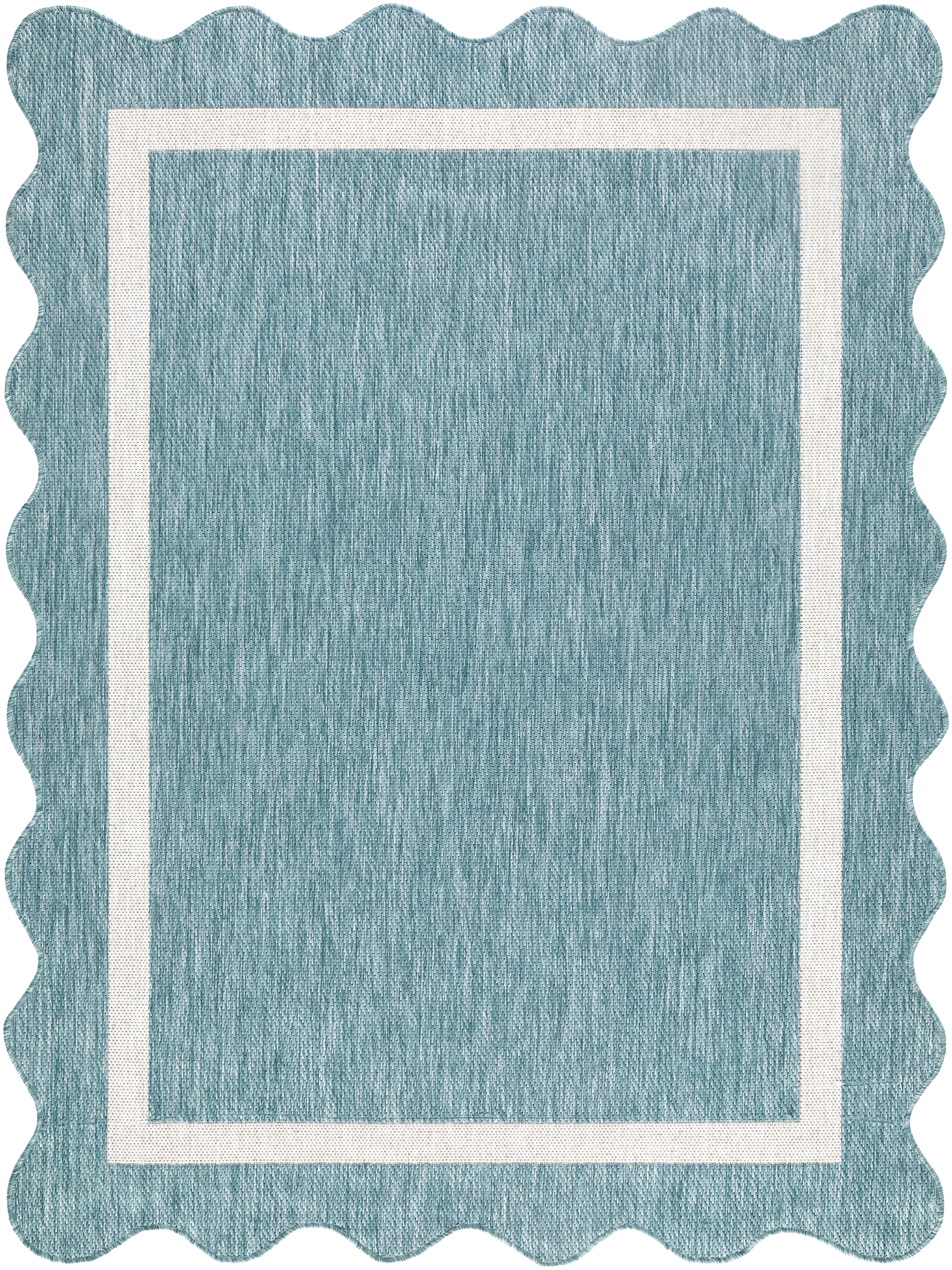 Miami Beach Blue Outdoor 2'7" x 7'3" Machine Woven Rug - Image 0