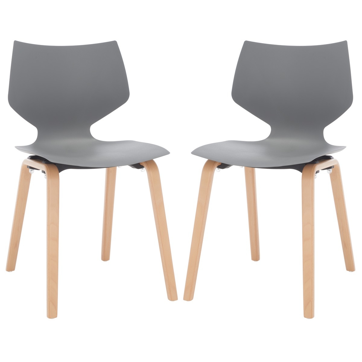 Darnel Molded Plastic Dining Chair - Grey/Natural - Image 0