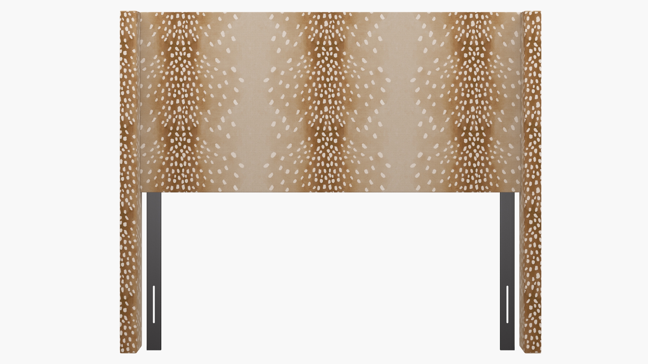 Modern Wingback Headboard, Fawn, Queen - Image 1
