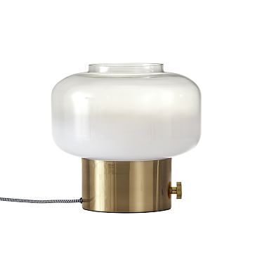 Glass Jar Table Lamp, Brass - Image 5