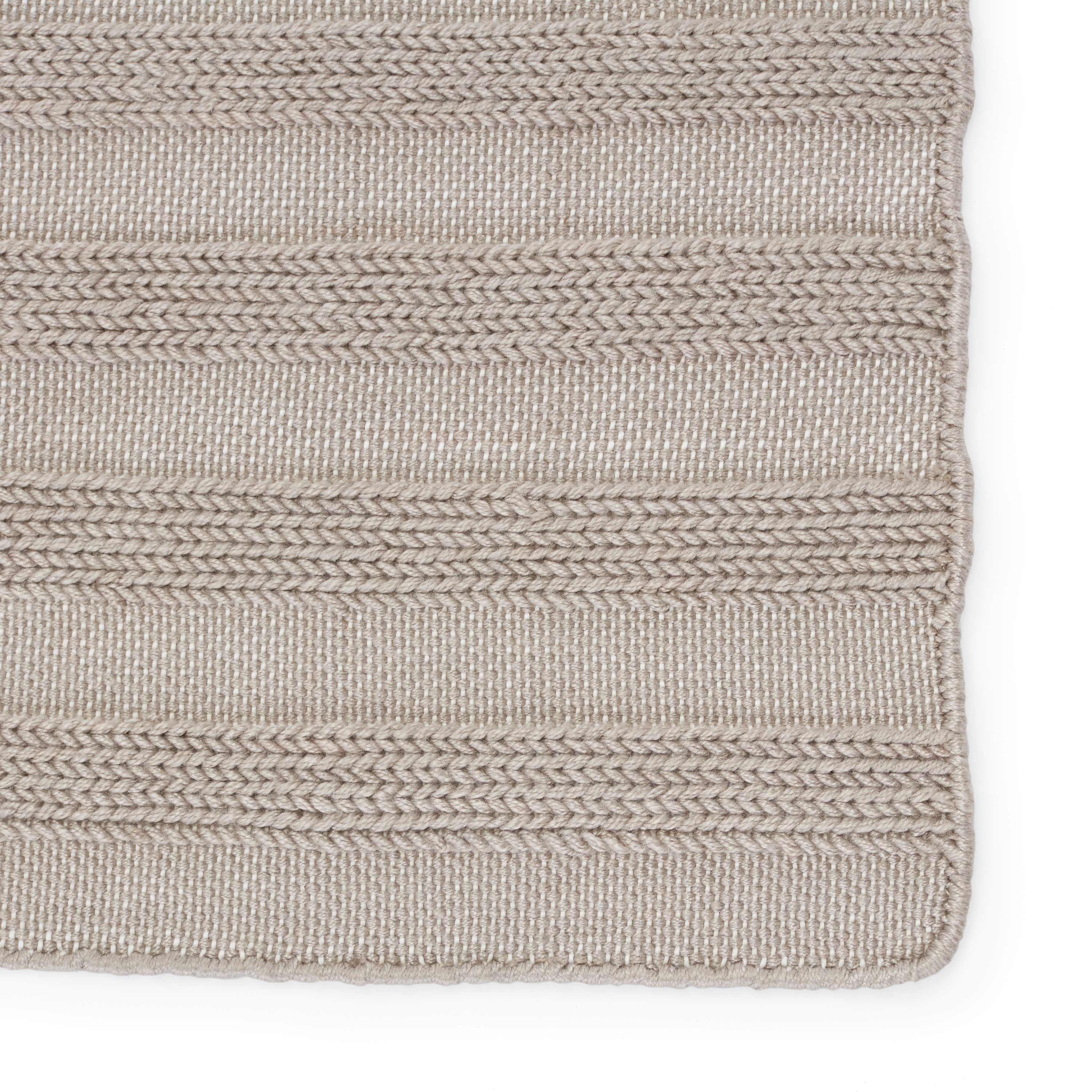 Miradero Indoor/ Outdoor Striped Light Gray Area Rug (2'X3') - Image 3