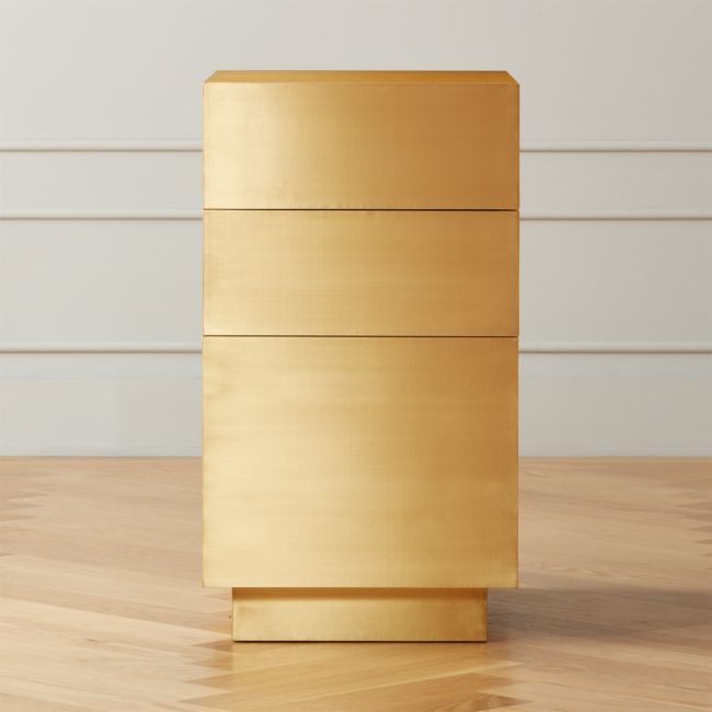 Penn Brass Clad Narrow 3 Drawer File Cabinet - Image 0