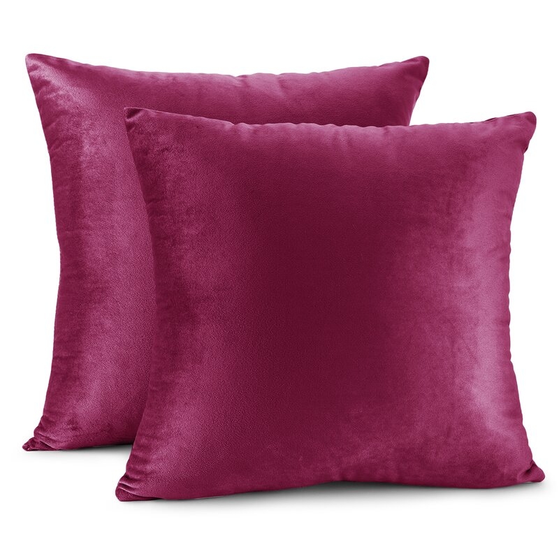 Adel Pillow Covers, Magenta, 20" x 20", Set of 2 - Image 0