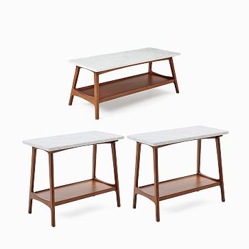 Reeve Mid-Century Coffee Table & 2 Side Tables Set - Image 0