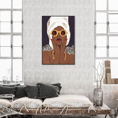 Fashion And Glam 'Ebony Bath Bomb Beauty' Portraits By Oliver Gal Wall Art Print - Image 0