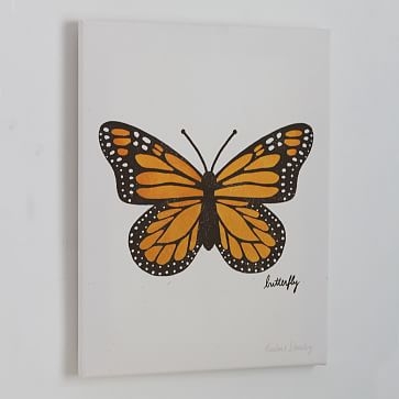 Monarch Butterfly Canvas Wood Wall Hanging, 12"x16" - Image 2