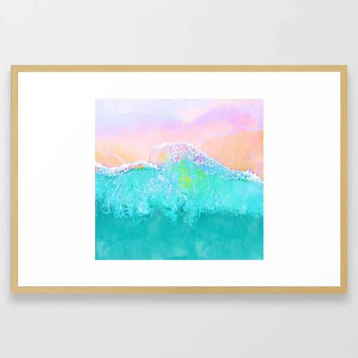 The Sea #graphic #nature Framed Art Print by 83 Orangesa(r) Art Shop - Conservation Natural - LARGE (Gallery)-26x38 - Image 0