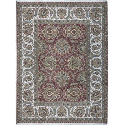 One-of-a-Kind Crown Hand-Knotted Rust / Ivory 9' x 11'10" Wool Area Rug - Image 0