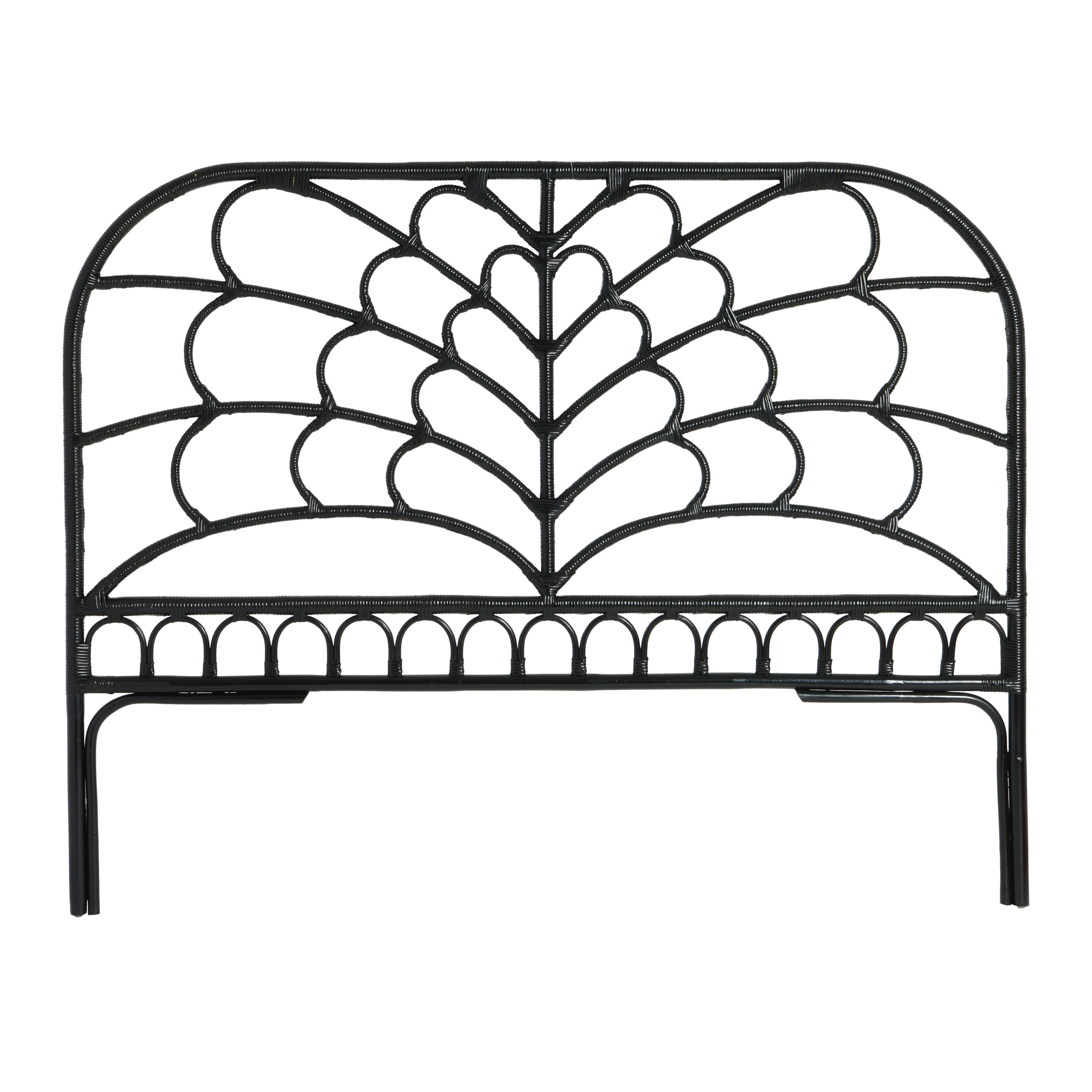 Rattan Headboard with Fountain Design, King-Size - Image 0
