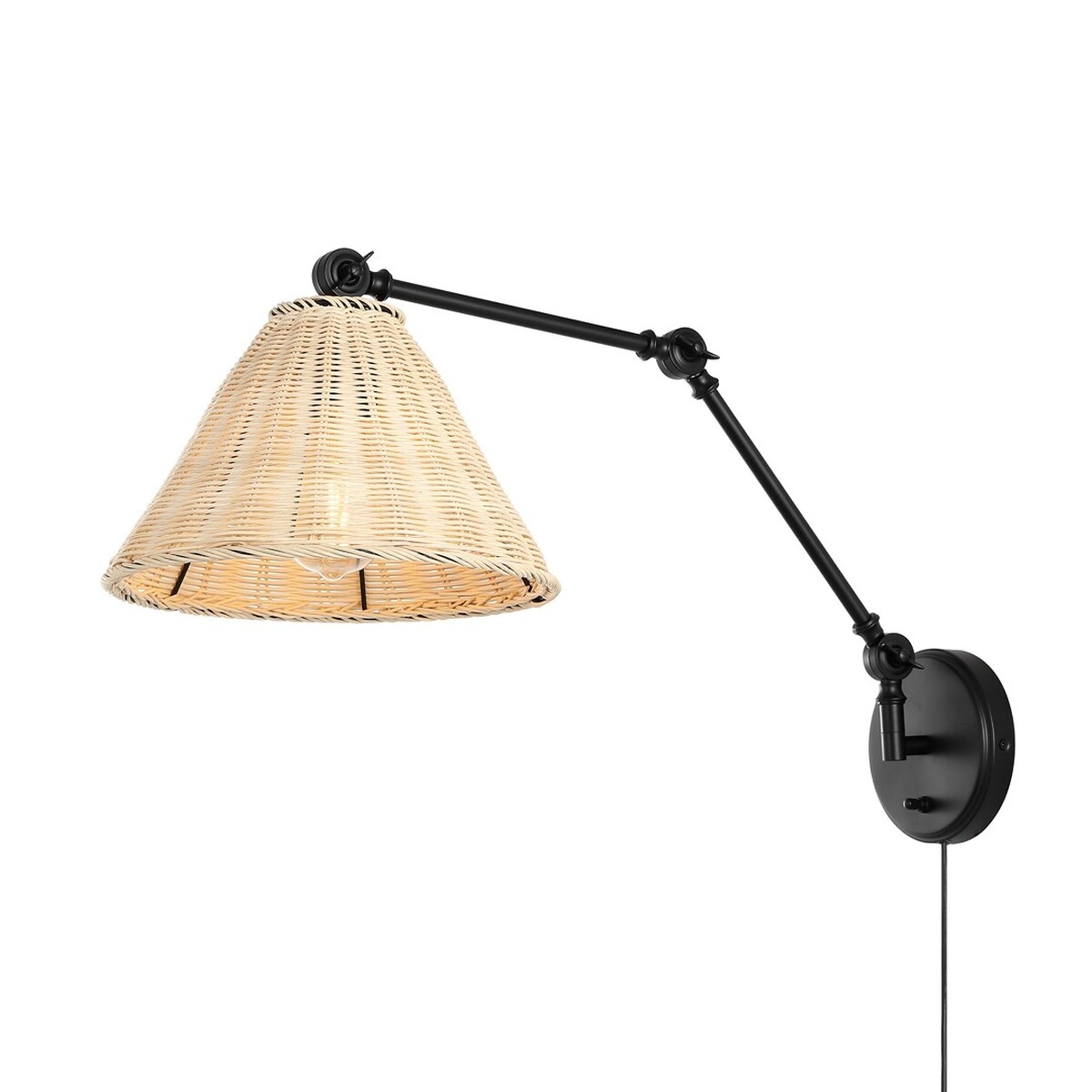 Solado 24" Wall Sconce - Natural / Black - Safavieh - Image 3