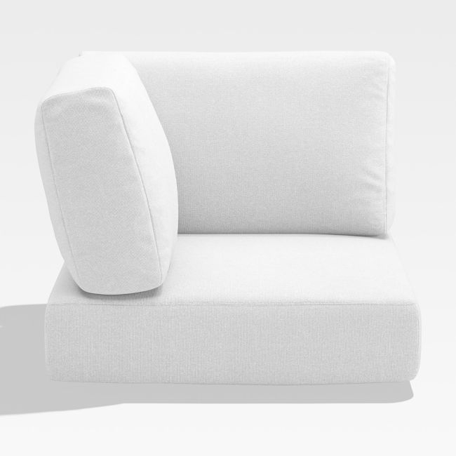 Walker Canvas White Outdoor Corner Chair Cushion - Image 0