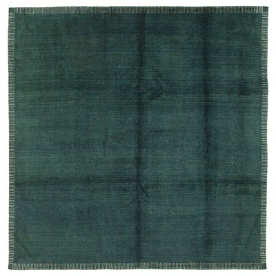 Oriental Hand-Knotted Cybele 7' 10" X 7' 10" Green Wool Oushak Area Rug - Image 0