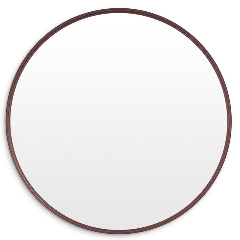 Blu Dot Hoopla Mirror Size: 41" x 41", Finish: Oxblood - Image 0