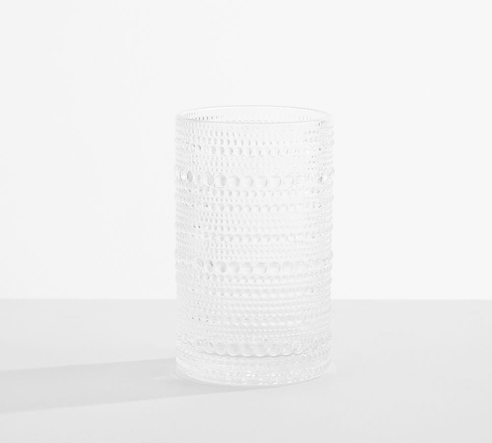Jupiter Hobnail Tall Drinking Glass, 13 oz., Set of 6 - Clear - Image 0