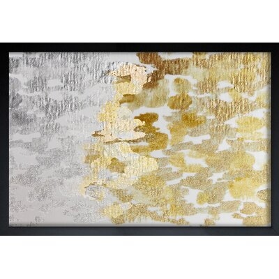 Gold vs Platinum Abstract Art - Picture Frame Print - Image 0