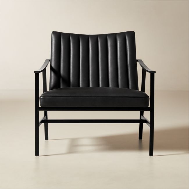 Blair Black Leather Accent Chair by Paul McCobb - Image 0