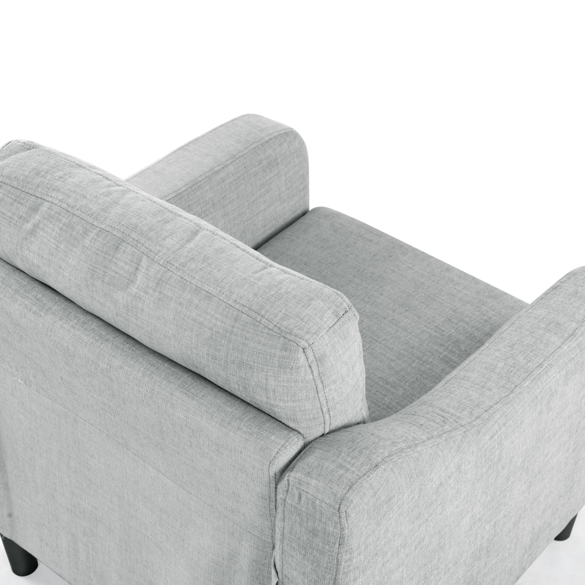 Nathaniel Tufted Back Accent Chair - Light Grey - Image 5