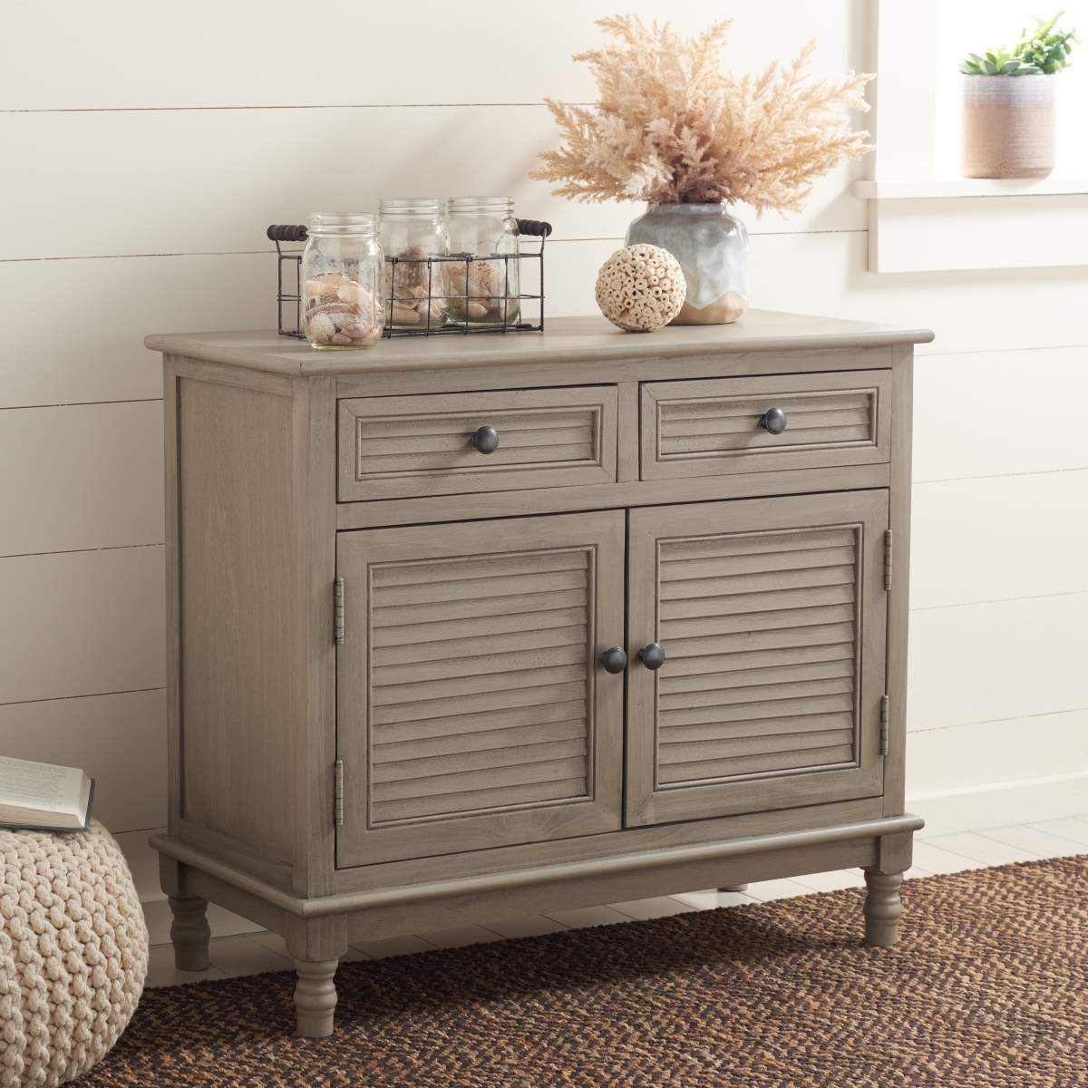 Tate 2 Drawer 2 Door Sideboard - Greige - Safavieh - Image 1