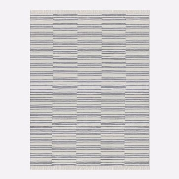 Stacked Stripes Rug, Midnight, 8'x10' - Image 2