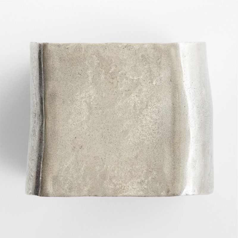 Expressionist Nickel Cast Aluminum 12" Drink Table - Image 3