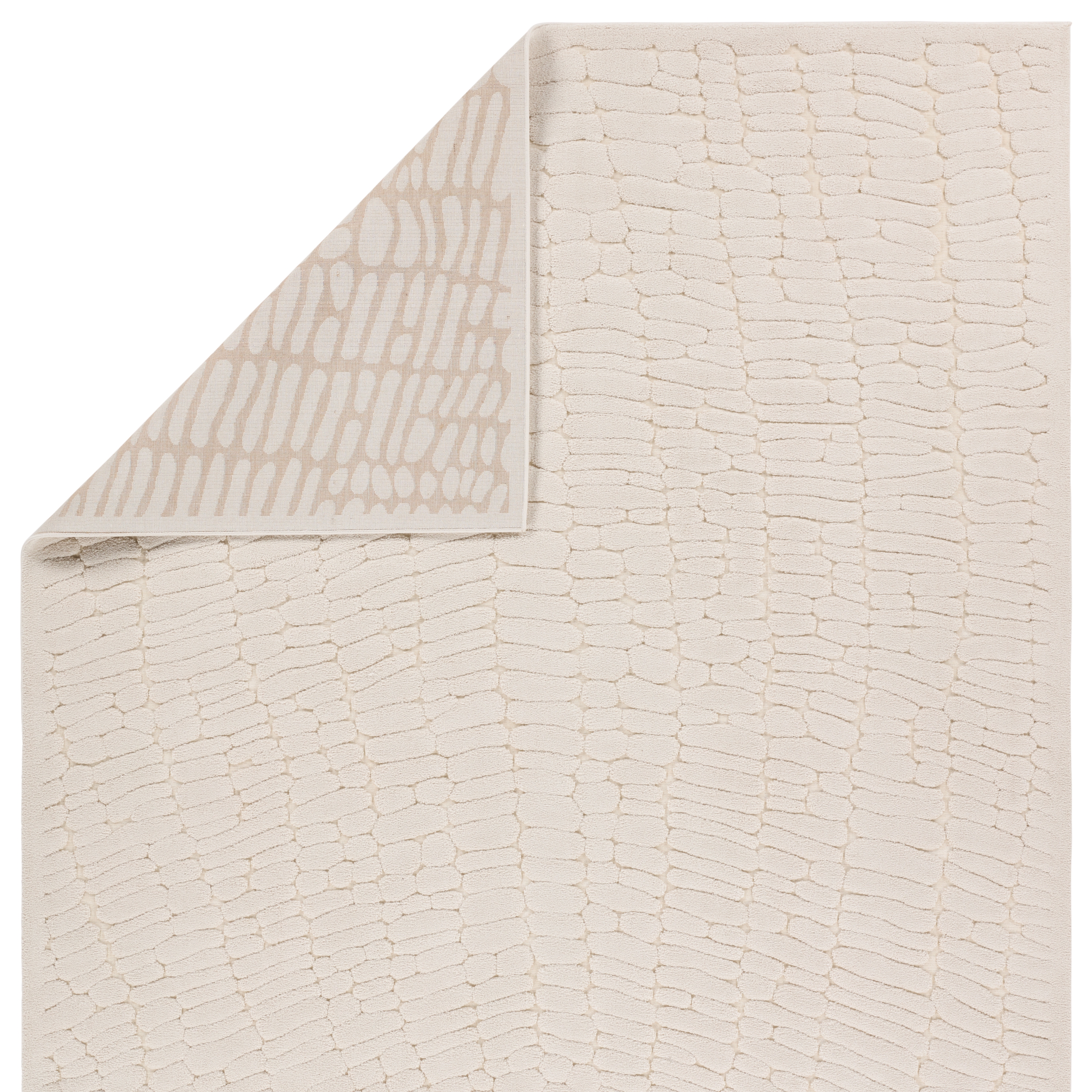 Barros Abstract Cream Area Rug (6'7"X9'6") - Image 2