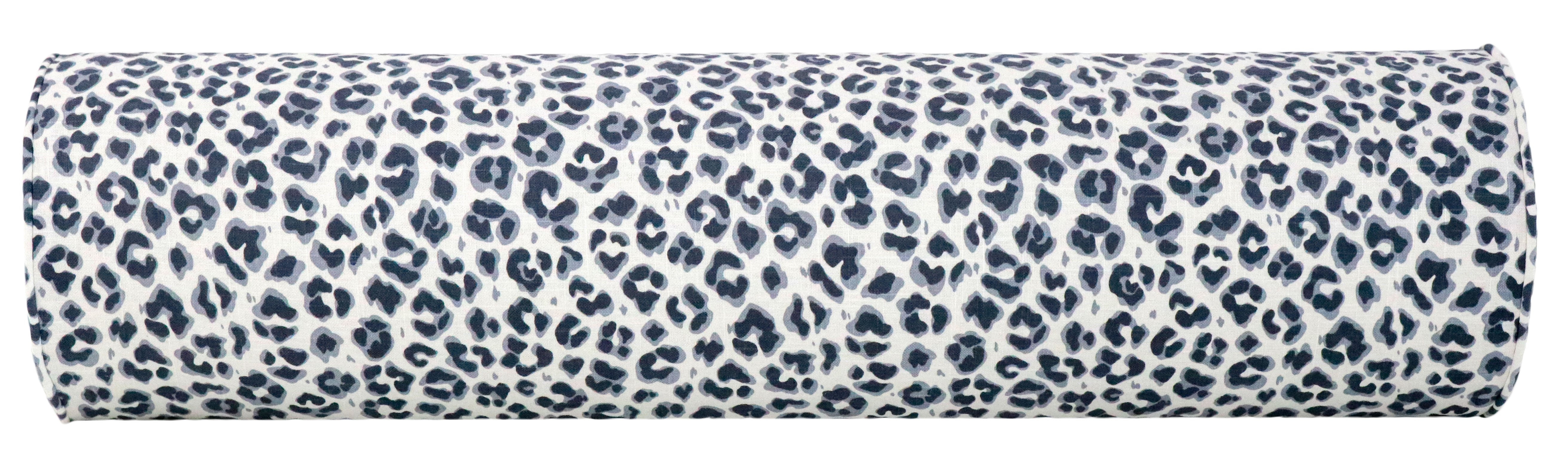 THE BOLSTER :: COUGAR LINEN PRINT // NAVY BLUE - Sample 4" X 4" - Image 1