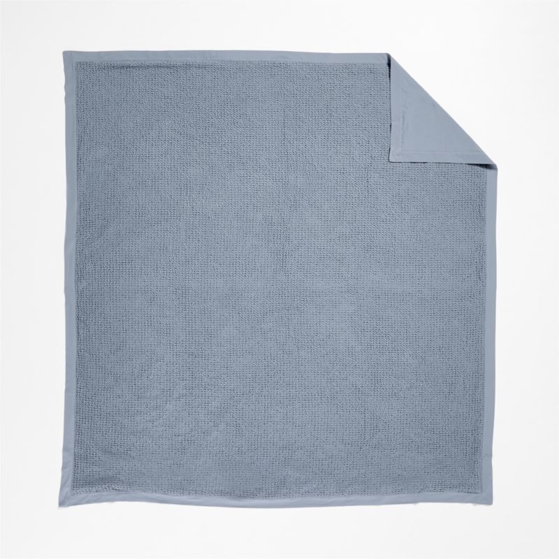 Organic Cotton Waffle Smoke Blue King Duvet Cover - Image 2