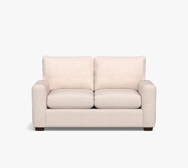 Pearce Modern Square Arm Upholstered Grand Sofa, Down Blend Wrapped Cushions, Performance Heathered Basketweave Alabaster White - Image 1