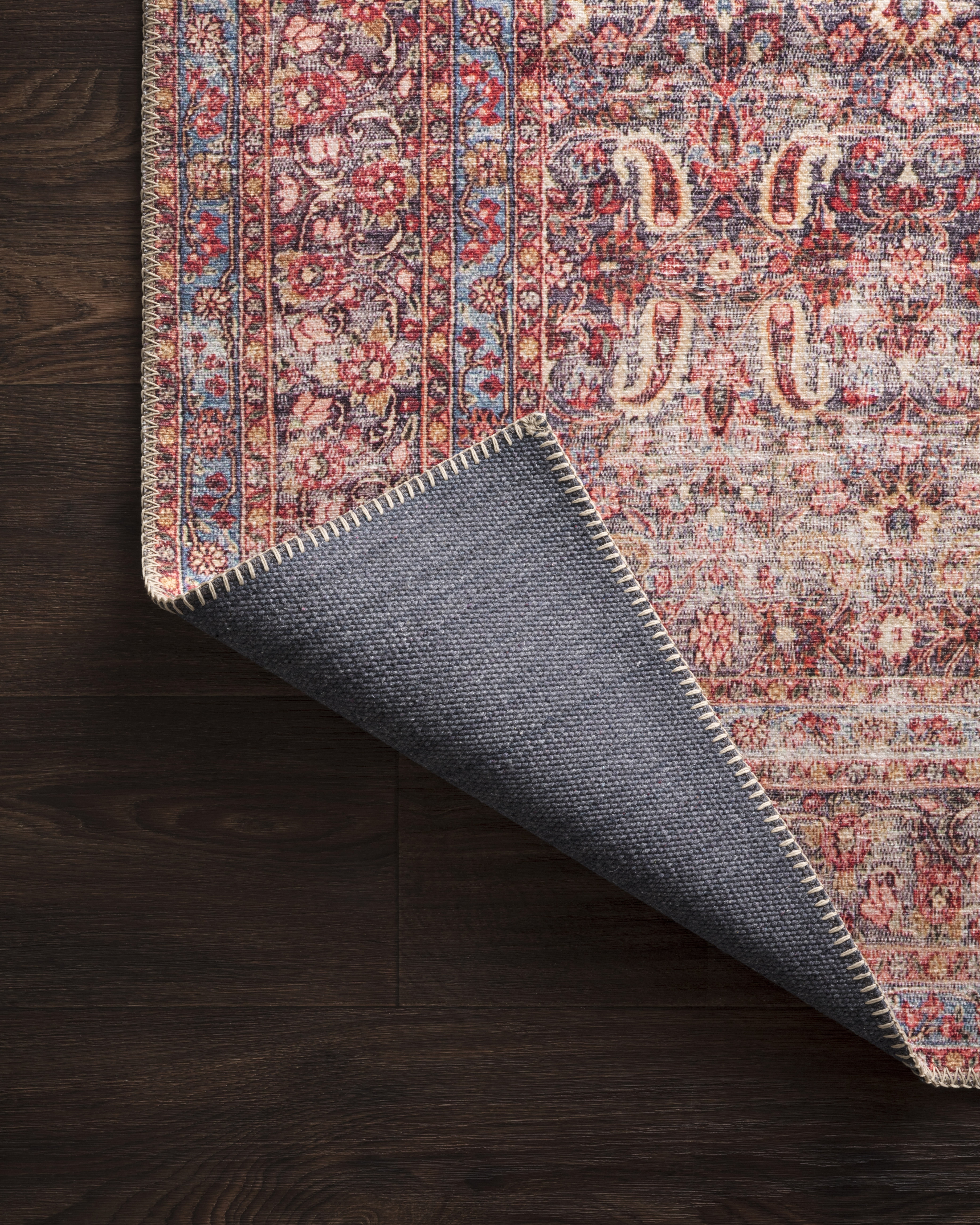 Loloi Loren Eggplant / Crimson 18" x 18" Sample - Image 3