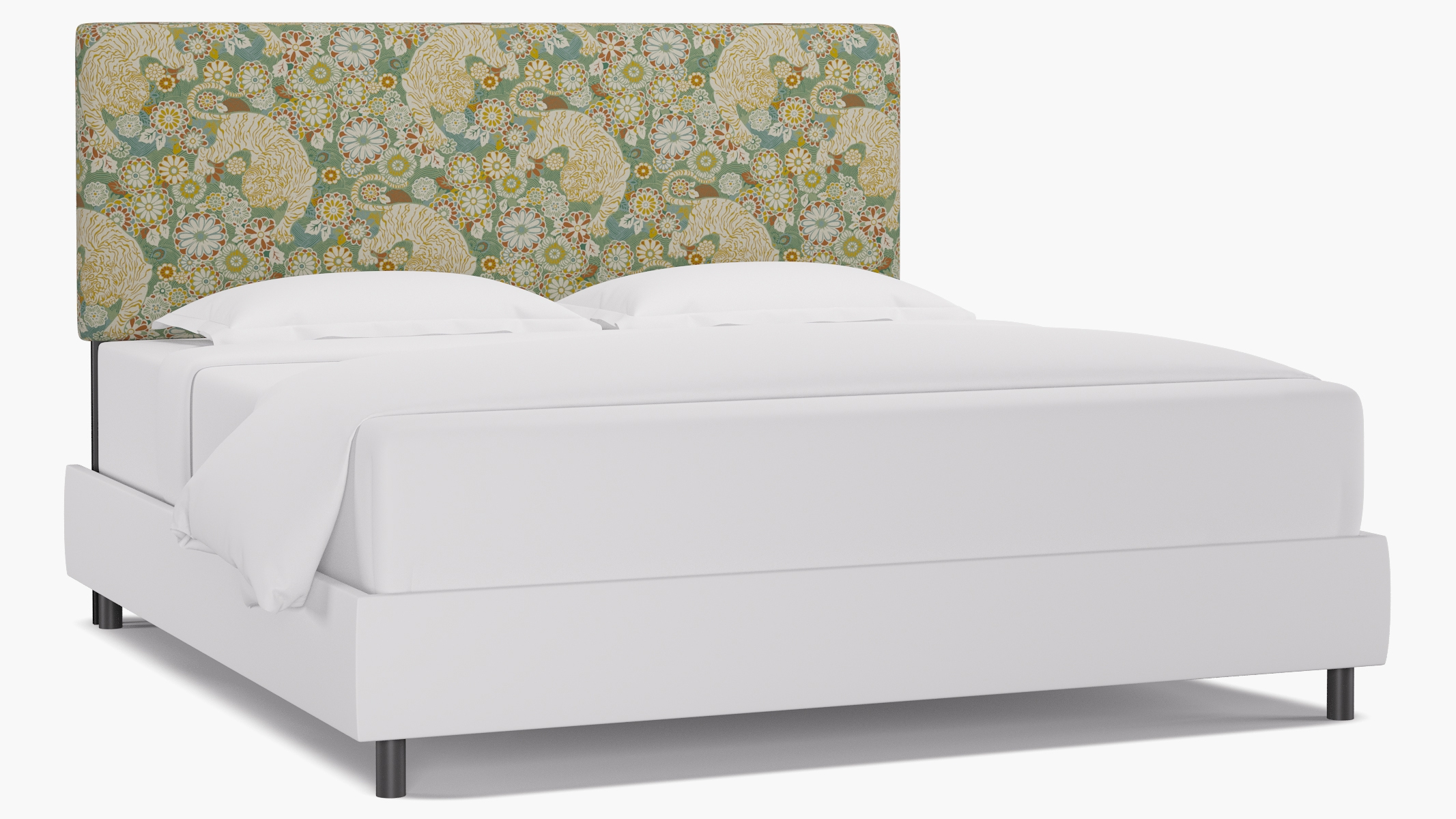 Square Back Headboard, Pistachio Siberian Tiger, King - Image 0