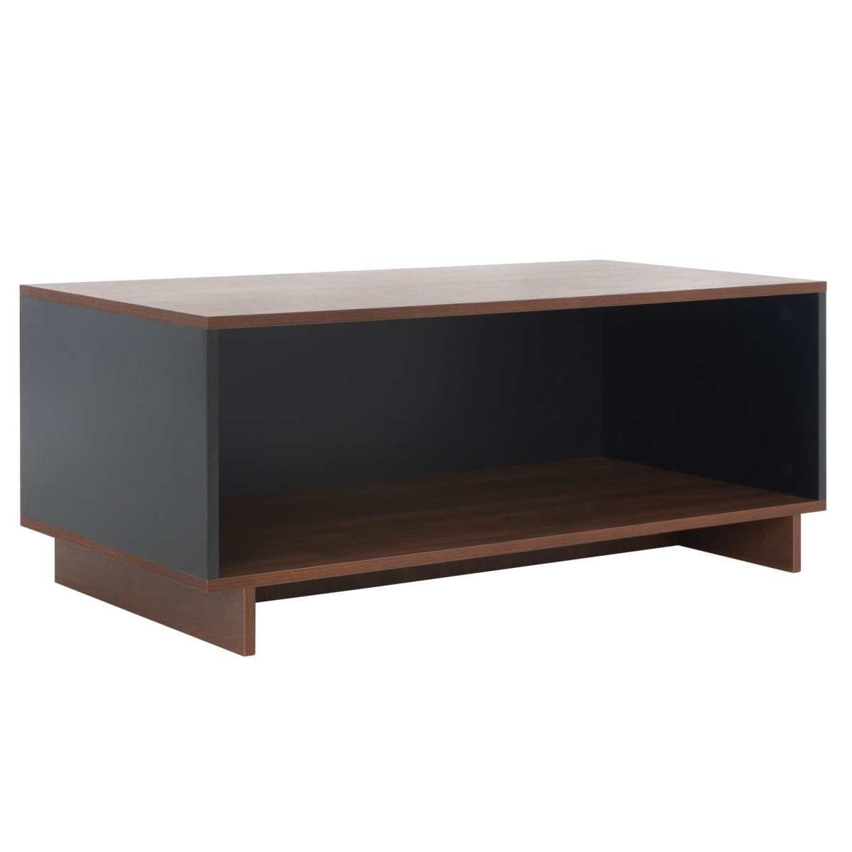Merrick Media Stand - Walnut / Black - Safavieh - Image 6