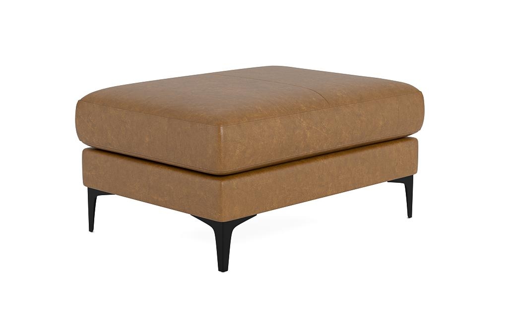 Winslow Leather Rectangular Ottoman - Image 1