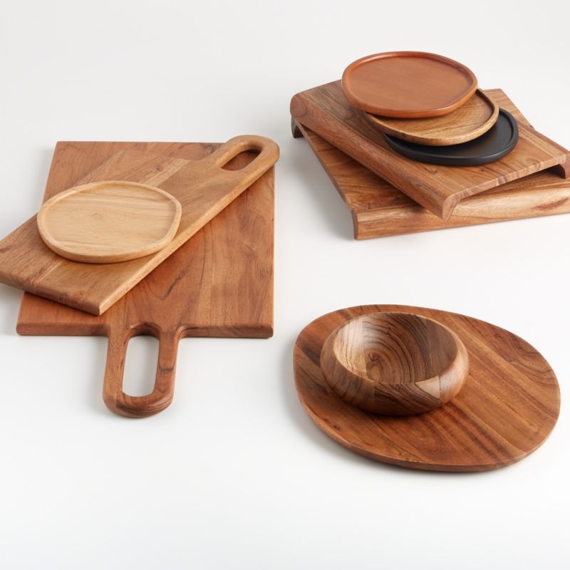Byhring Mixed Wood Appetizer Plates, Set of 4 - Image 1