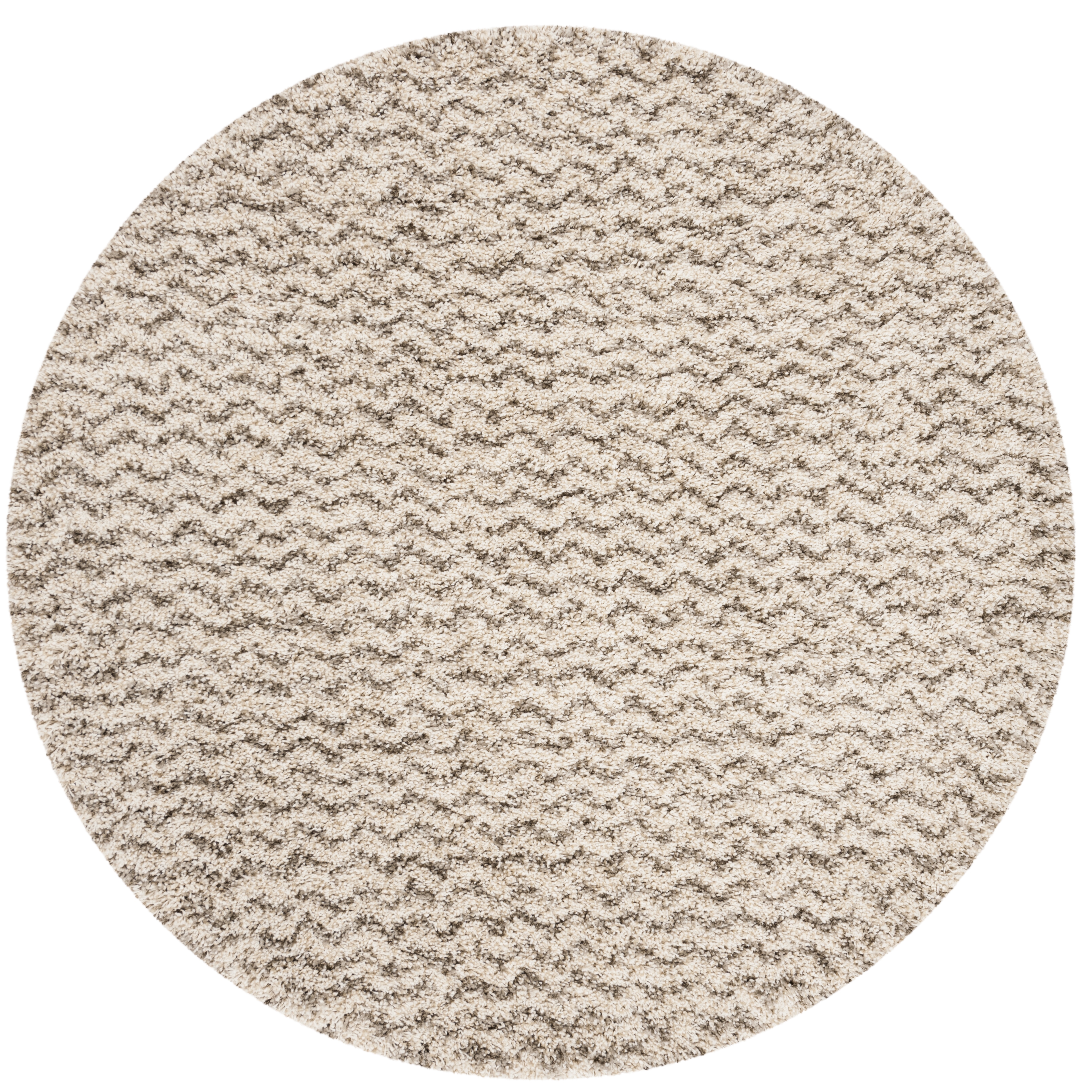 Arlo Home Woven Area Rug, SGH330A, Ivory/Grey,  5' X 5' Round - Image 0