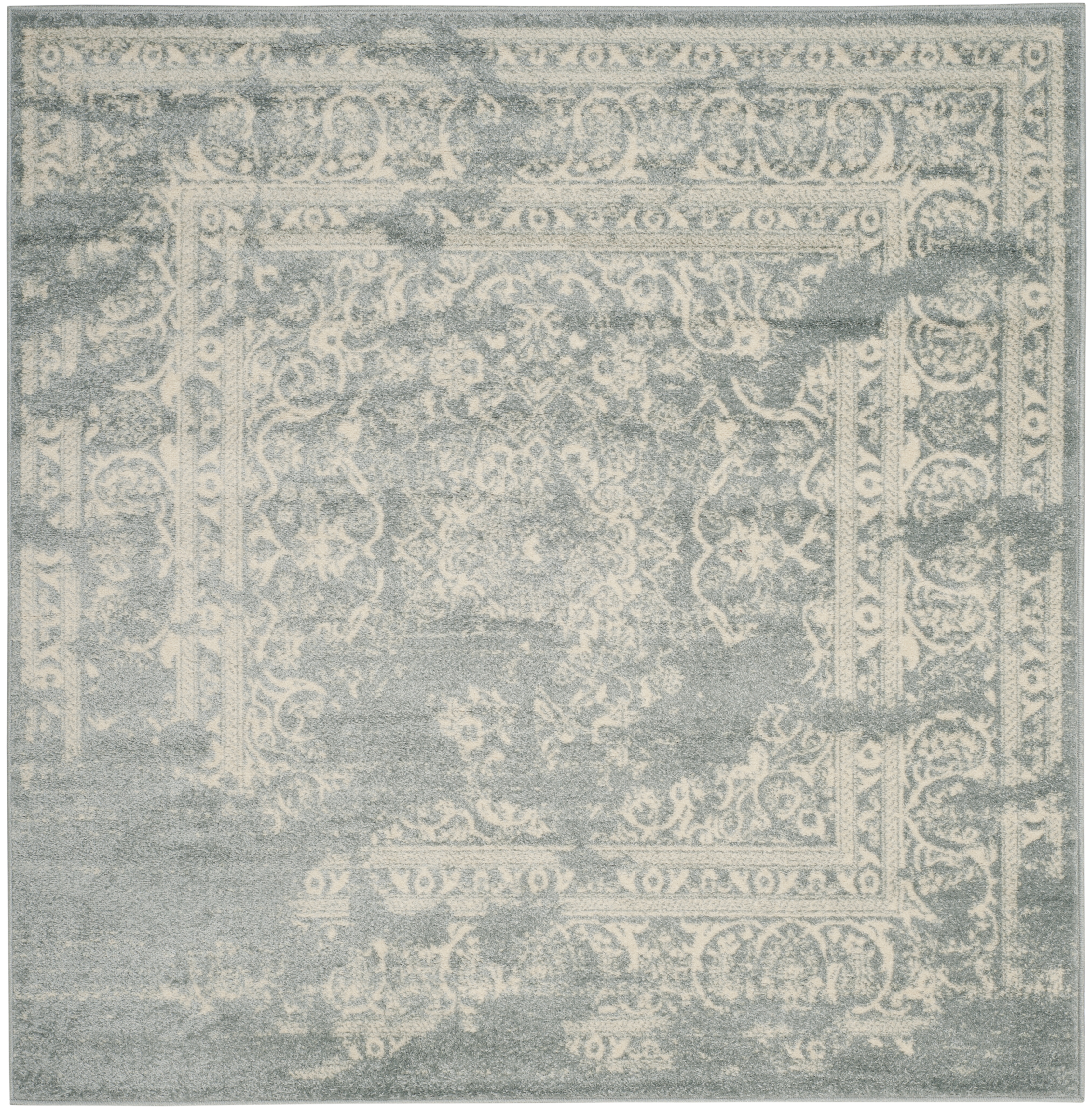 Arlo Home Woven Area Rug, ADR101T, Slate/Ivory,  6' X 6' Square - Image 0
