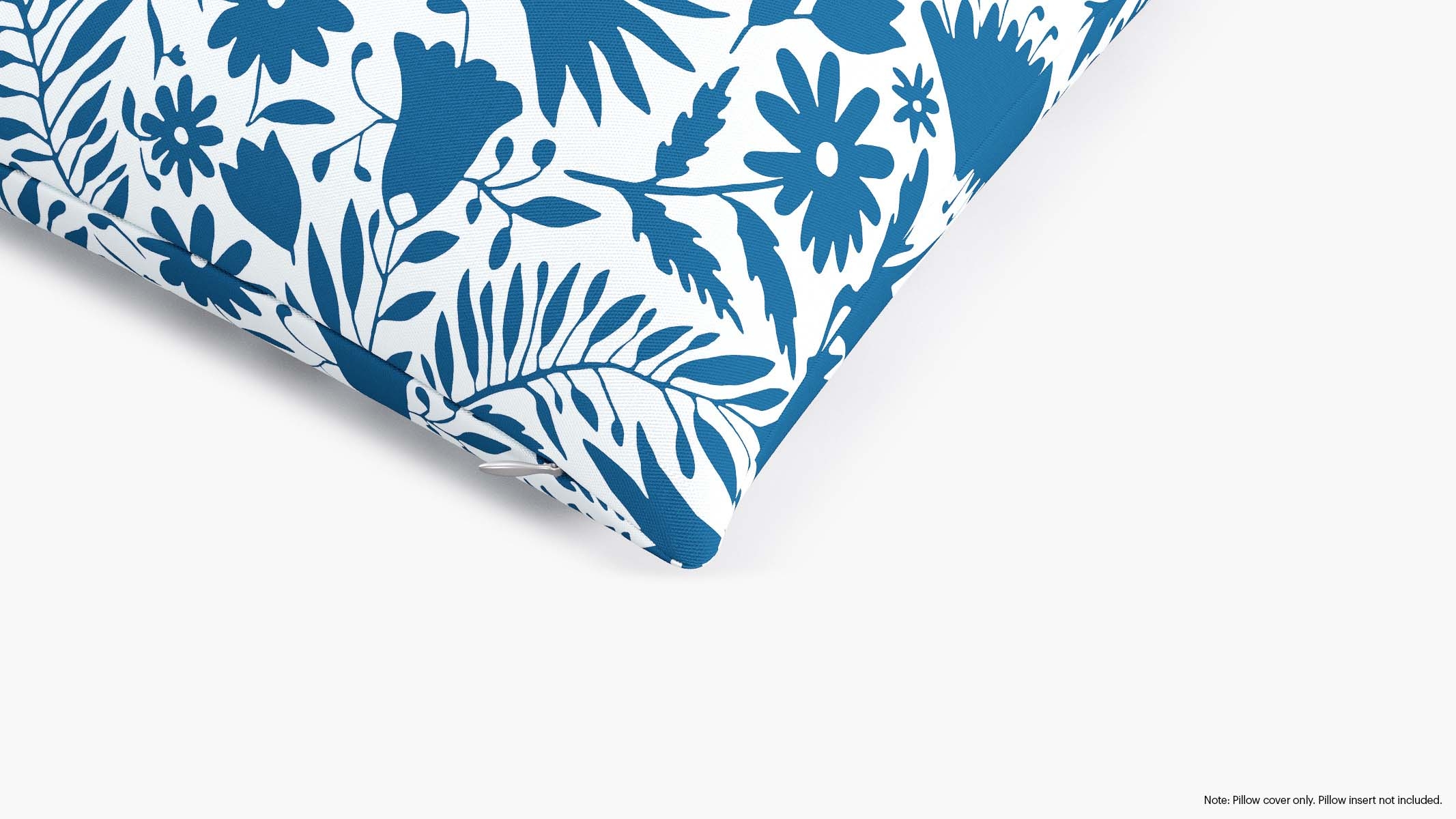 Throw Pillow Cover 20", Cerulean Frida, 20" x 20" - Image 1