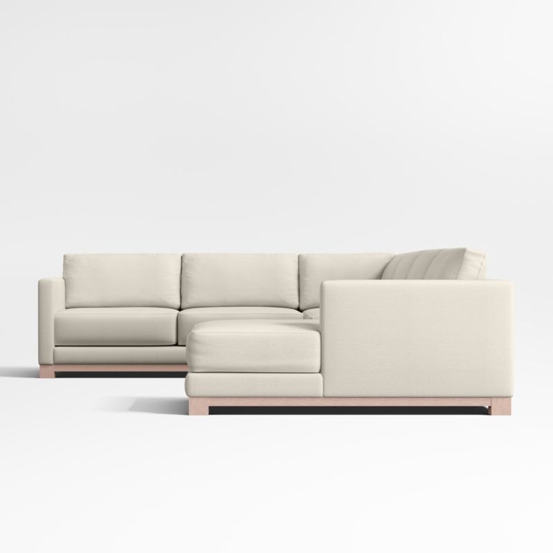 Gather Wood Base 4-Piece L-Shaped Sectional Sofa with Chaise Lounge - Image 2