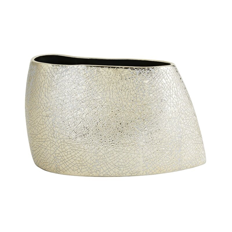 Porcelain Abstract Decorative Bowl, Ivory, Black & Gold, Set of 2 - Image 2