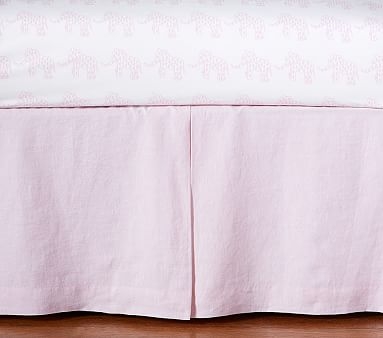Linen Crib Skirt, Blush - Image 4