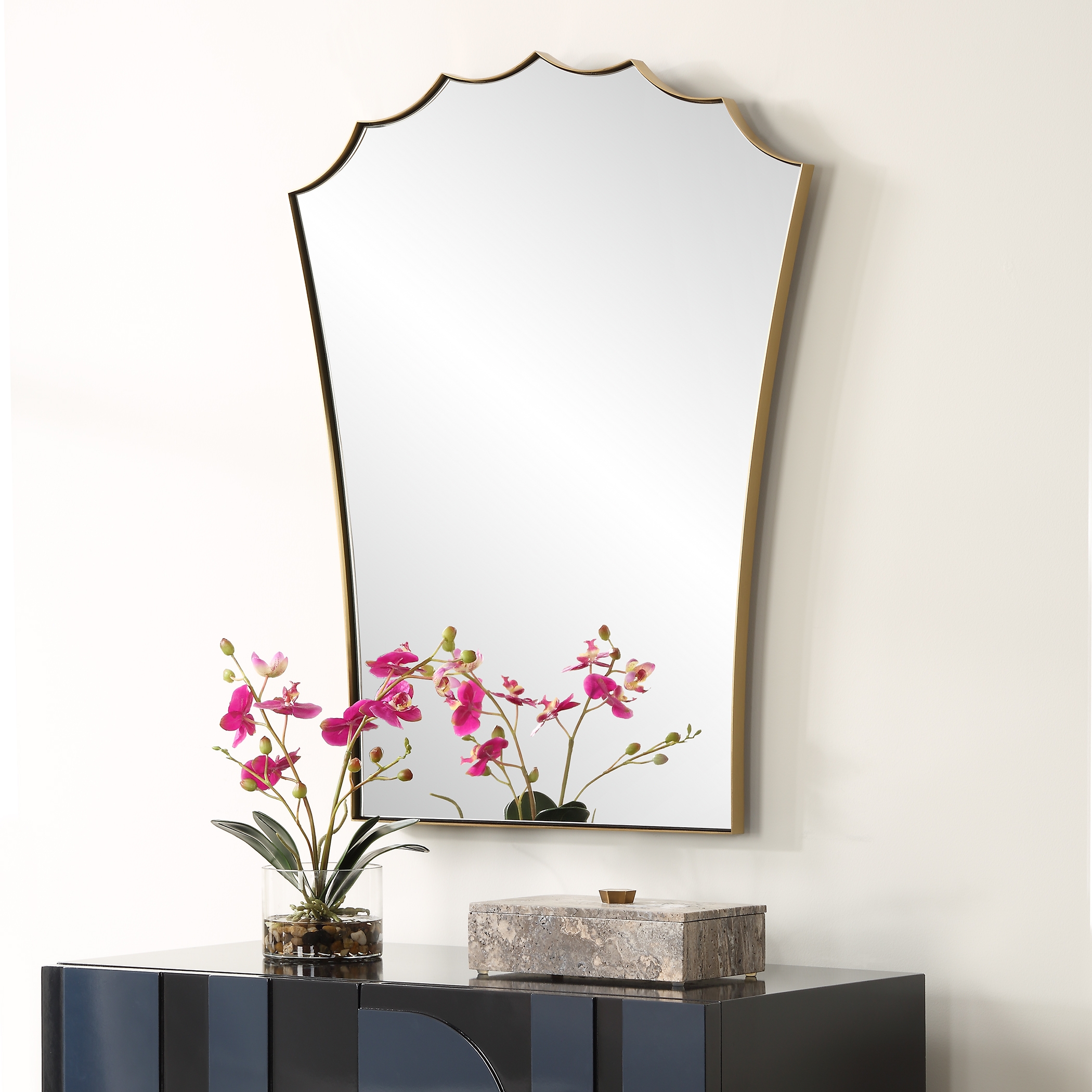 Monarch Scalloped Arched Vanity Mirror - Image 2