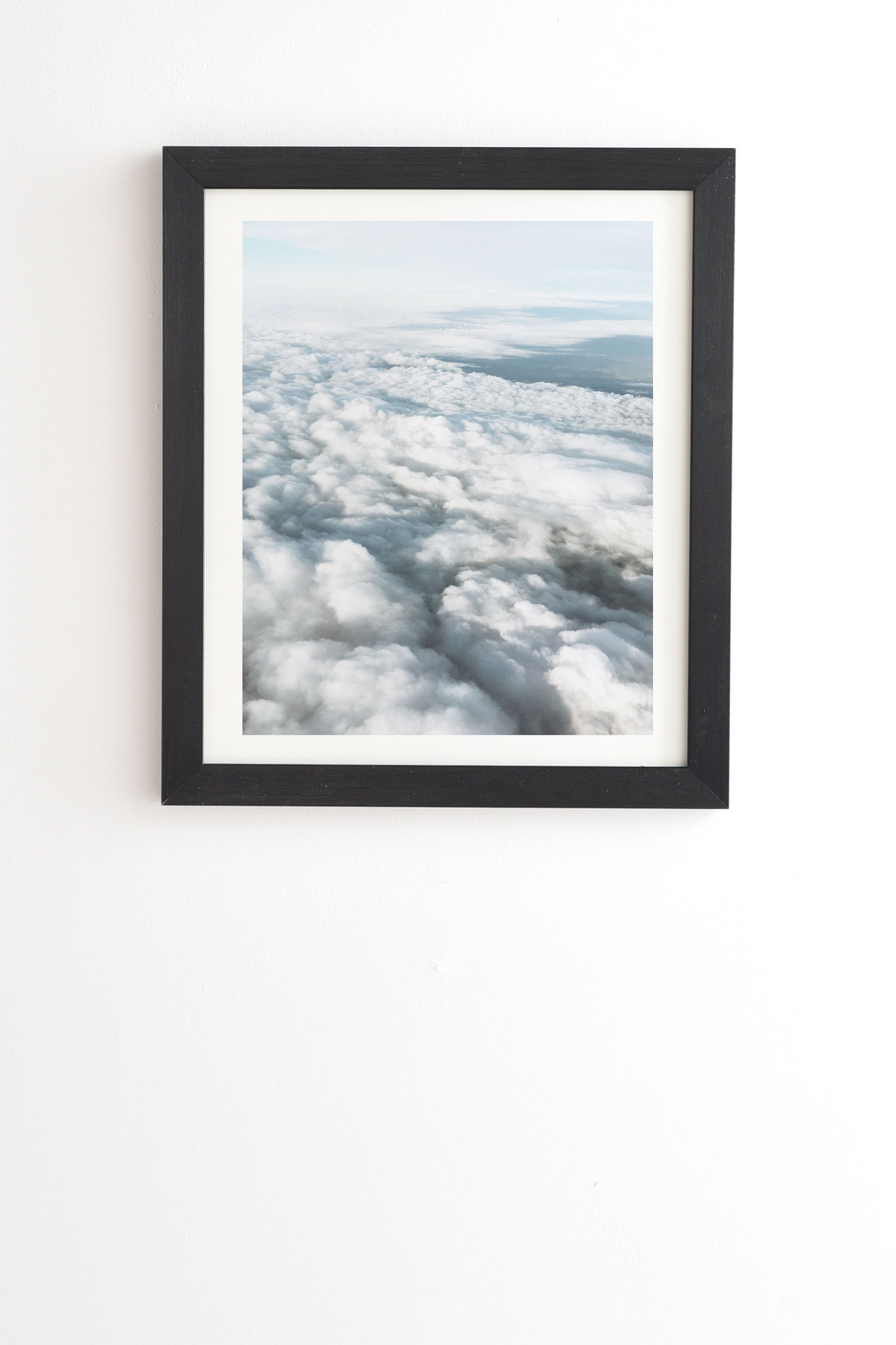 The Clouds Below by Cassia Beck - Framed Wall Art Basic Black 19" x 22.4" - Image 0