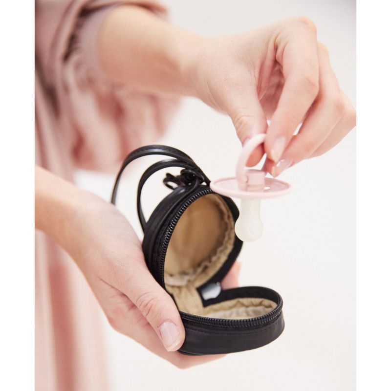 Caraa Black Nylon Antimicrobial Baby Pacifier Holder - Image 2