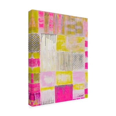 Cami Boyett Studio 'Pink Plaid' Canvas Art - Image 0